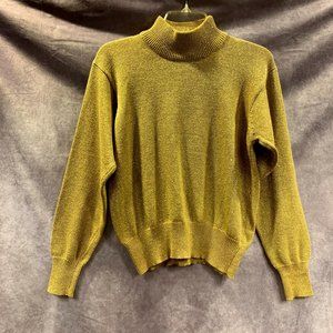 Women's Gold Turtleneck Sweater